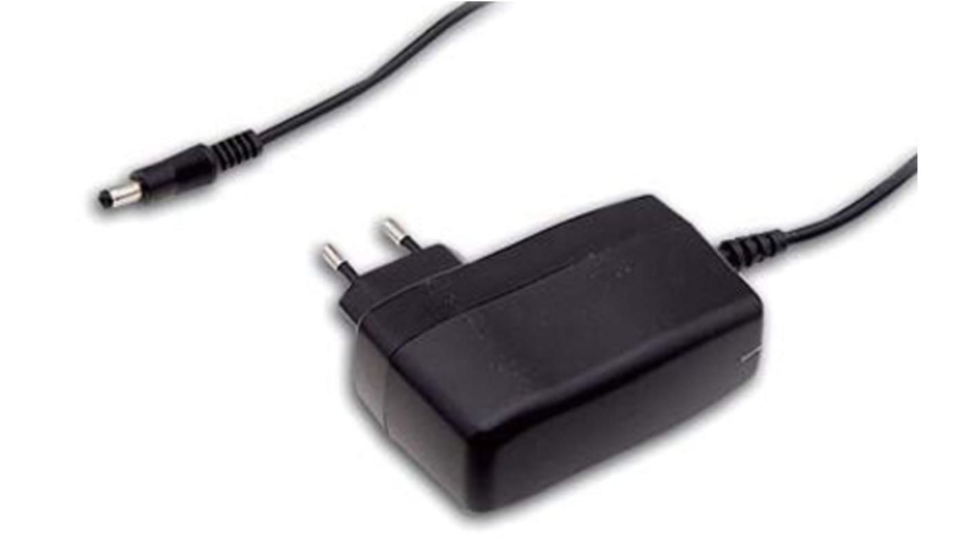 MEAN WELL SGA60E Steckernetzteil AC/DC-Adapter 60W, 100V ac, 5V dc / 6A, EU-Netzstecker