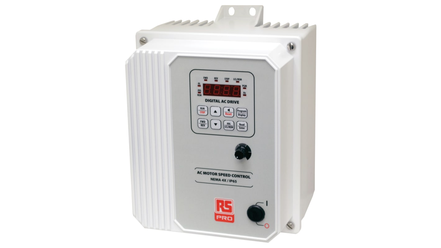 RS PRO Inverter Drive, 1.5 kW, 1 Phase, 230 V ac, 6.7 A