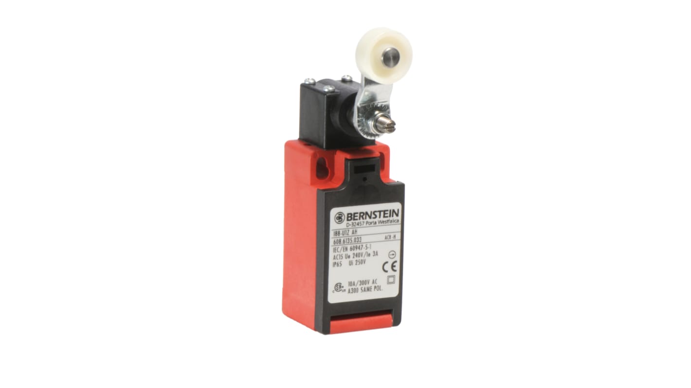 I88 Limit Switch With Lever, Roller Actuator, Thermoplastic, 2NC