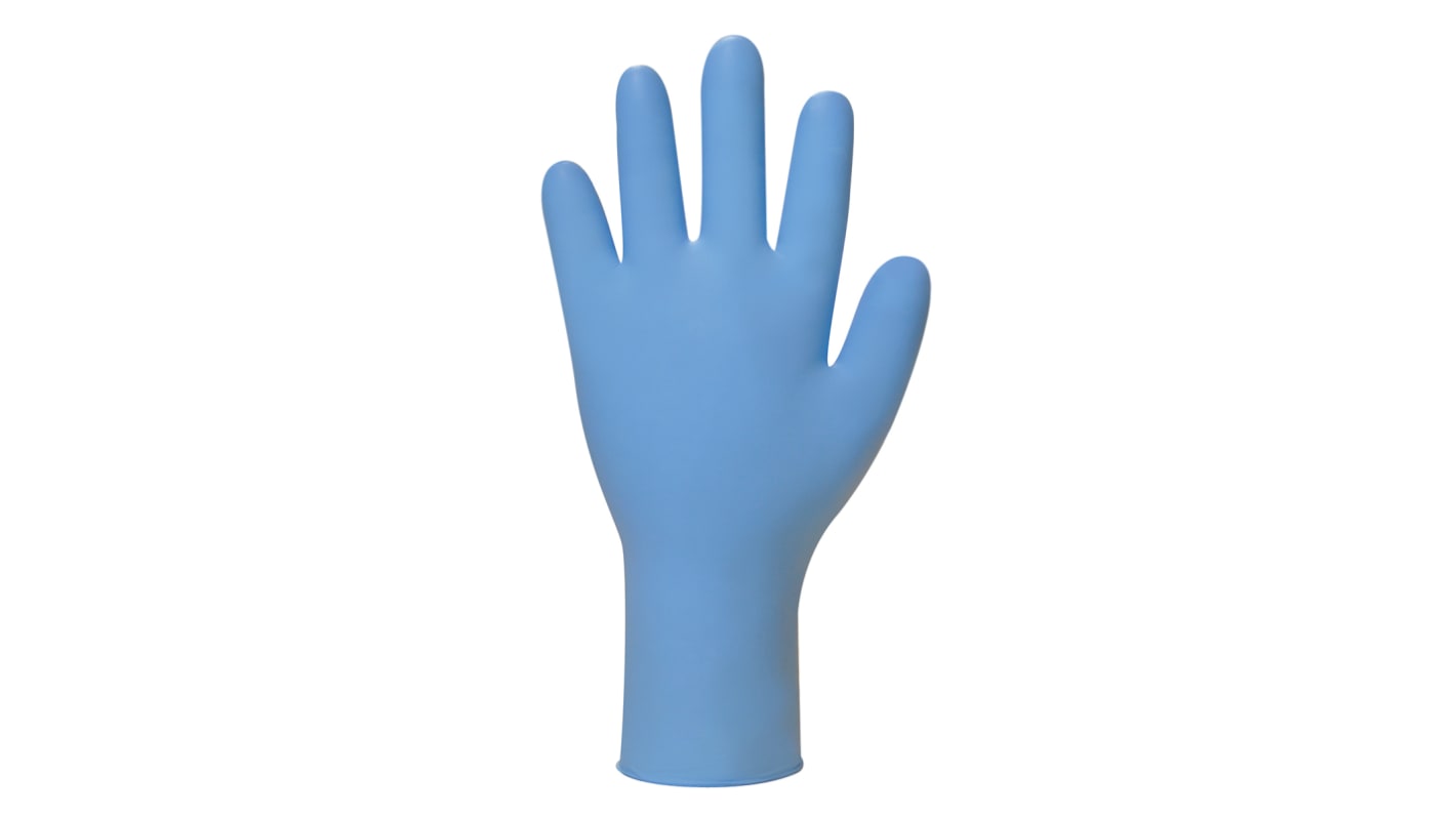 Polyco Healthline Finite PF Blue Powder-Free Nitrile Disposable Gloves, Size 6.5, Small, Food Safe, 100 per Pack