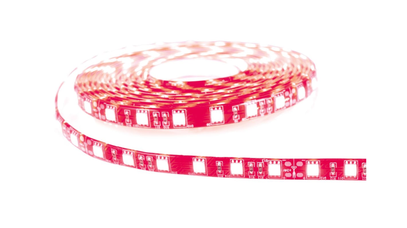 RS PRO 24V Red LED Strip, 5m Length