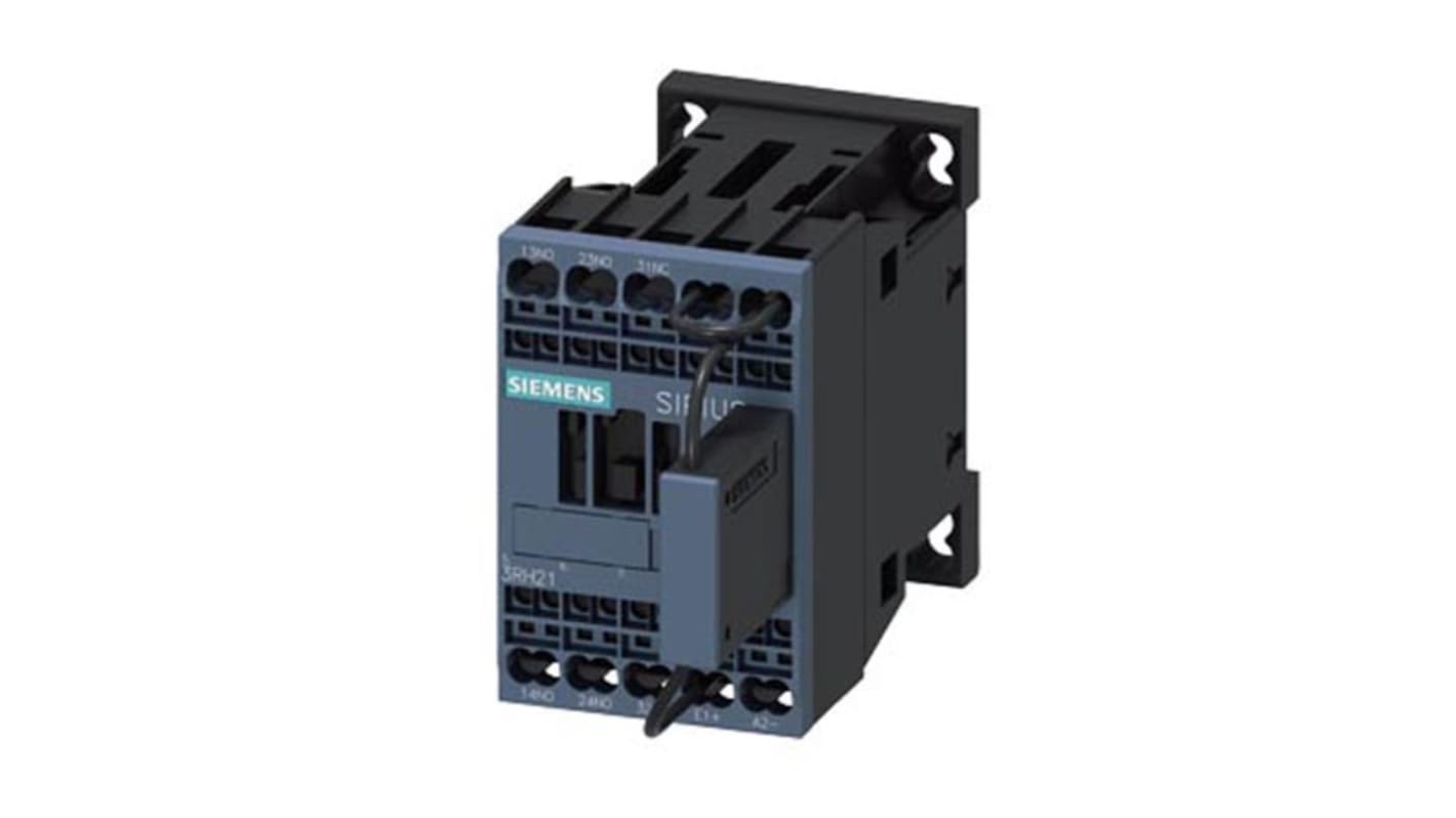 Siemens 3RH2 Series Contactor, 10 A, 2NO + 1NC, 600 V dc, 690 V ac