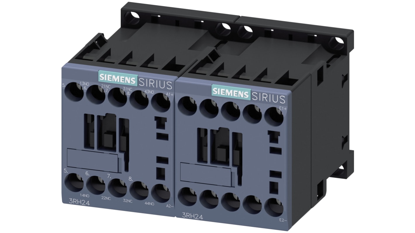 Contattore Siemens, serie 3RH2, 2 NO + 2 NC, 10 A