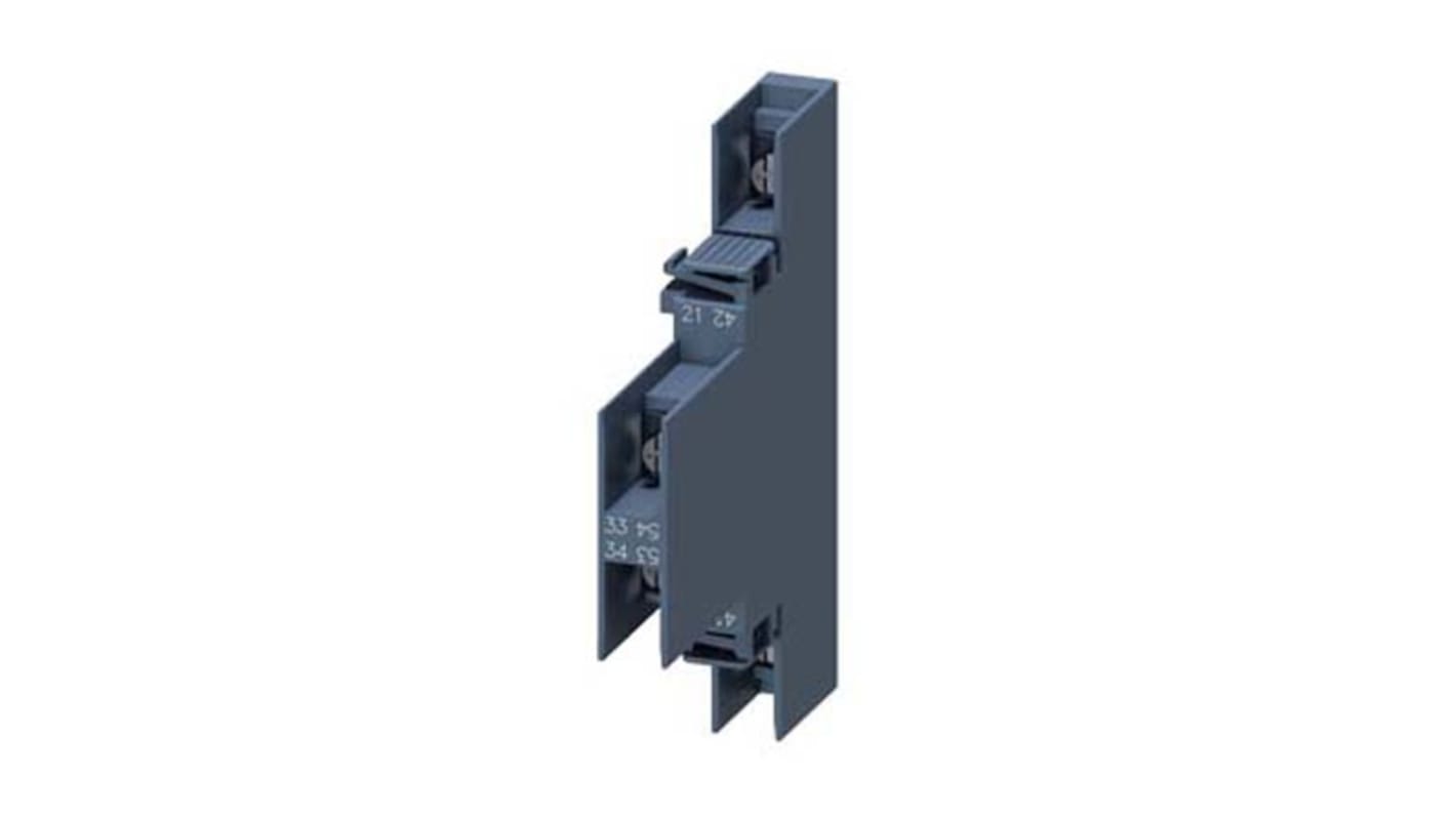 Blocco interruttore ausiliario Siemens, 2 contatti, 1 N/C + 1 N/A, montaggio a innesto, serie 3RH29