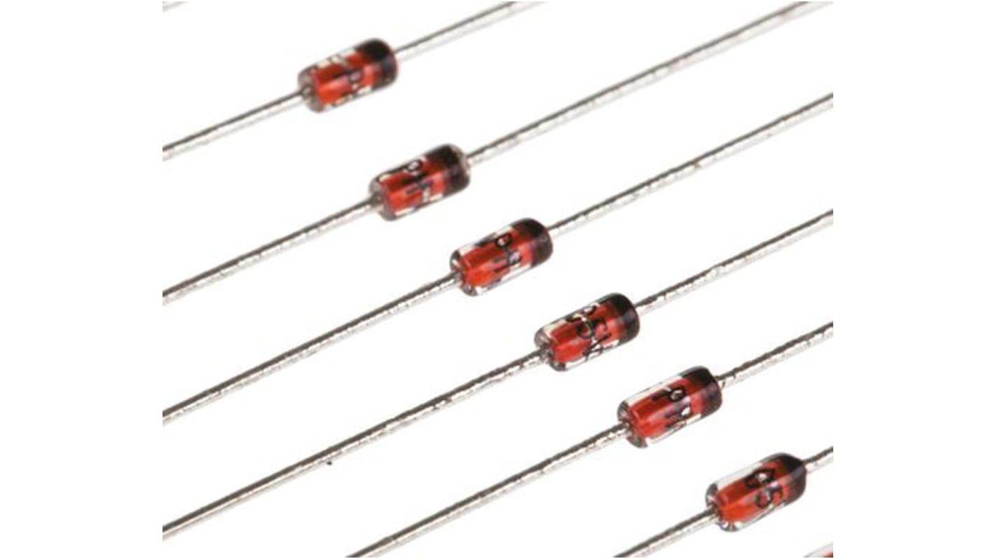 BZX79C10,133 Nexperia, 10V Zener Diode ±2 500 mW Through Hole 2Pin