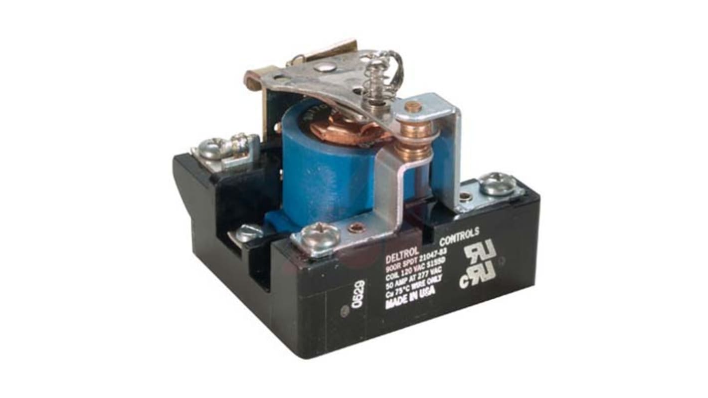 Deltrol Plug In Non-Latching Relay, 24V dc Coil, 30A Switching Current, DPDT