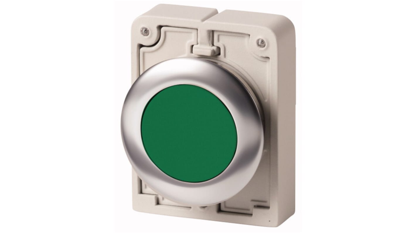 Eaton RMQ Titan M30 Series Green Momentary Push Button, 30mm Cutout, IP67