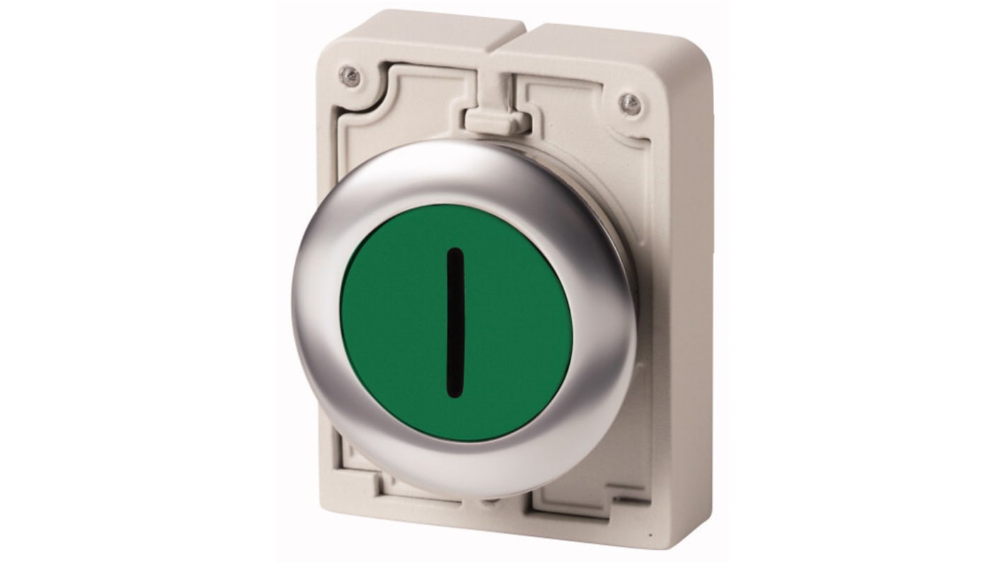 Eaton RMQ Titan M30 Series Green Momentary Push Button, 30mm Cutout, IP67