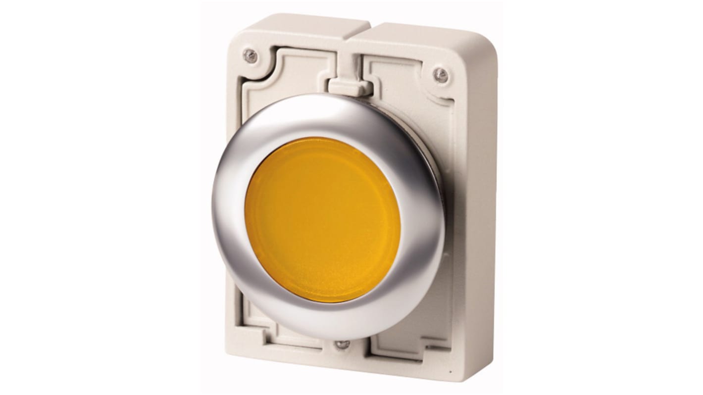 Eaton M30 Series Yellow Maintained Push Button, 30mm Cutout, IP67