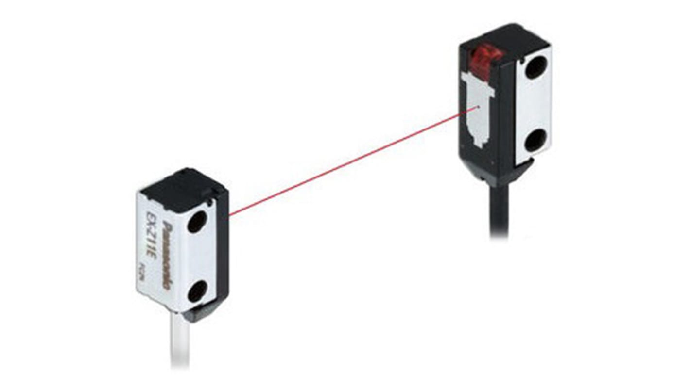 Panasonic EX-Z Kubisch Optischer Sensor, Durchgangsstrahl, Bereich 200 mm, PNP Ausgang, Anschlusskabel