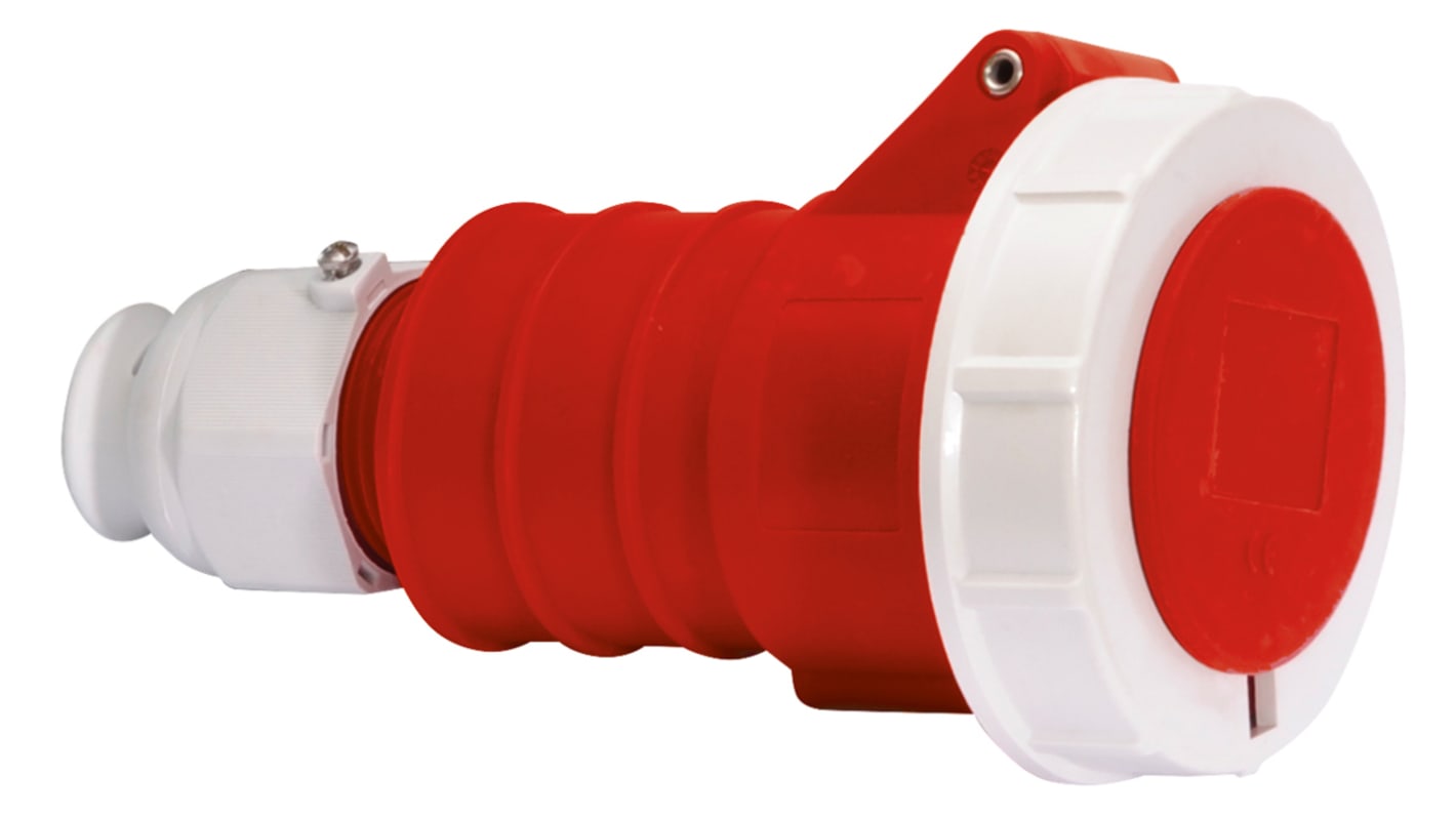 Bals IP67 Red Cable Mount 3P + N + E Industrial Power Socket, Rated At 16A, 415 V