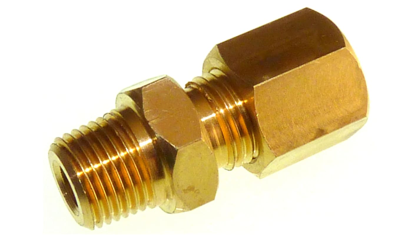 RS PRO, 1/4 NPT Thermocouple Compression Fitting for Use with 3 mm Probe Thermocouple, RoHS Compliant Standard