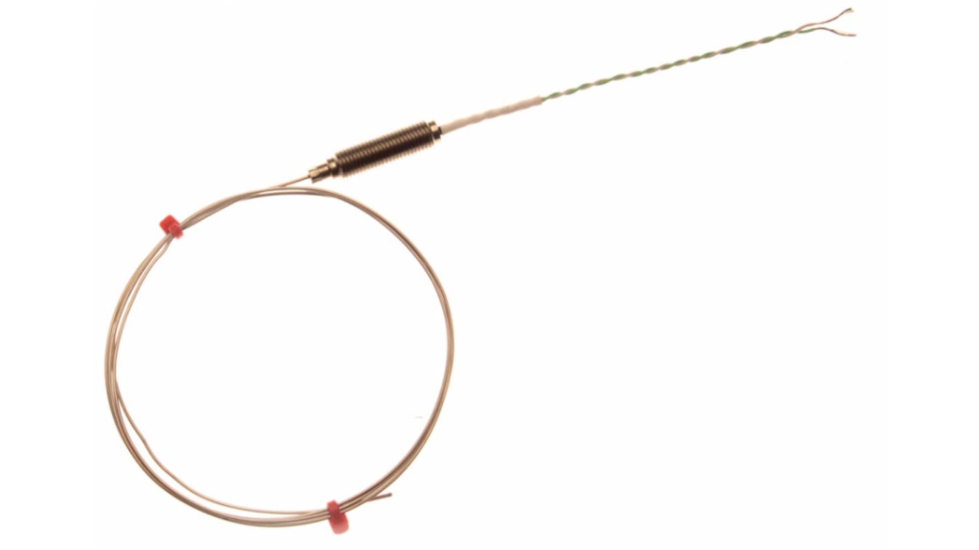 Thermocouple à isolation minérale RS PRO type K Ø 2mm, L 250mm, +1100°C max à Raccord dénudé