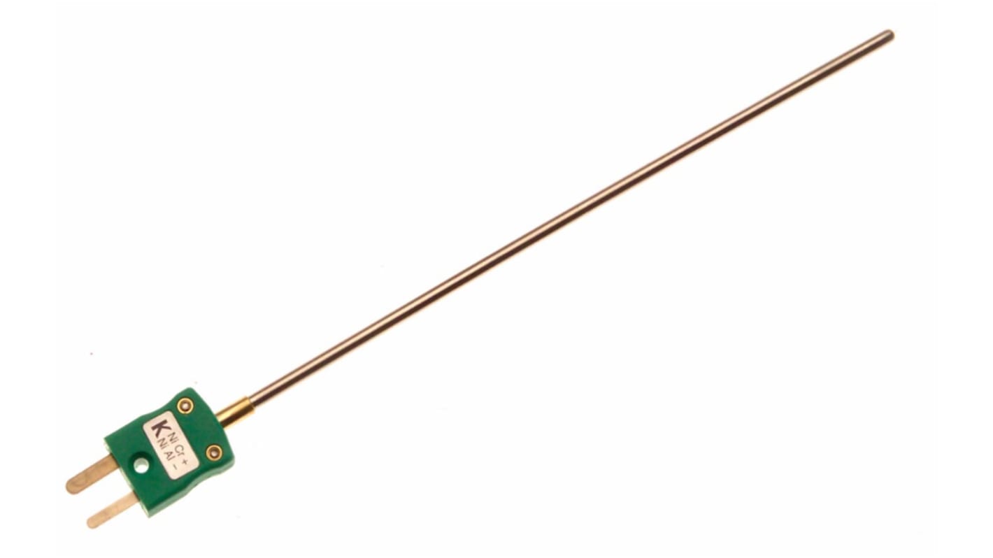 RS PRO Type K Thermocouple 250mm Length, 2mm Diameter → +1100°C