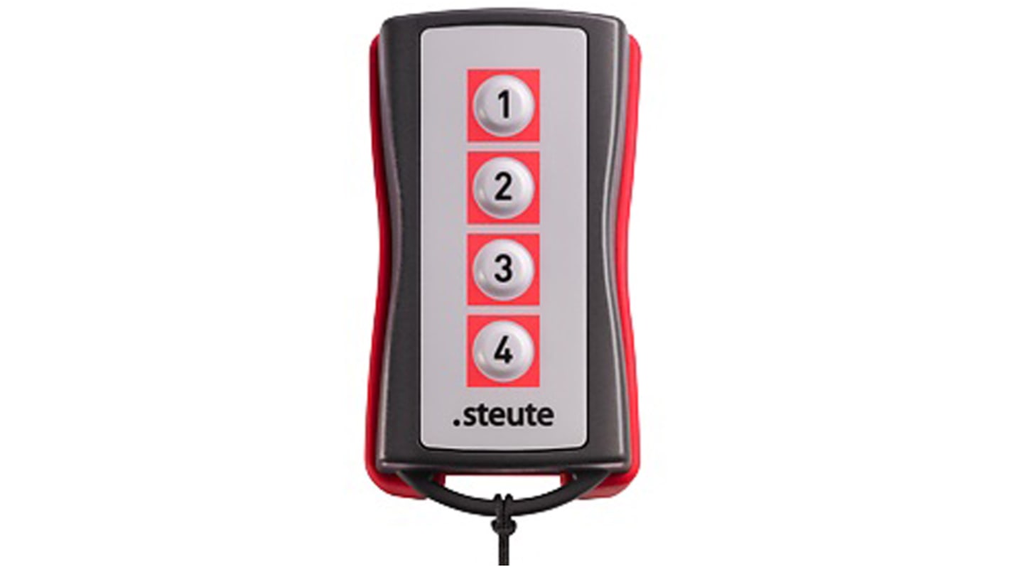 Steute Push Push Push Button Control Station - Wireless, Thermoplastic, Grey, Red, 1, 2, 3, 4, IP54