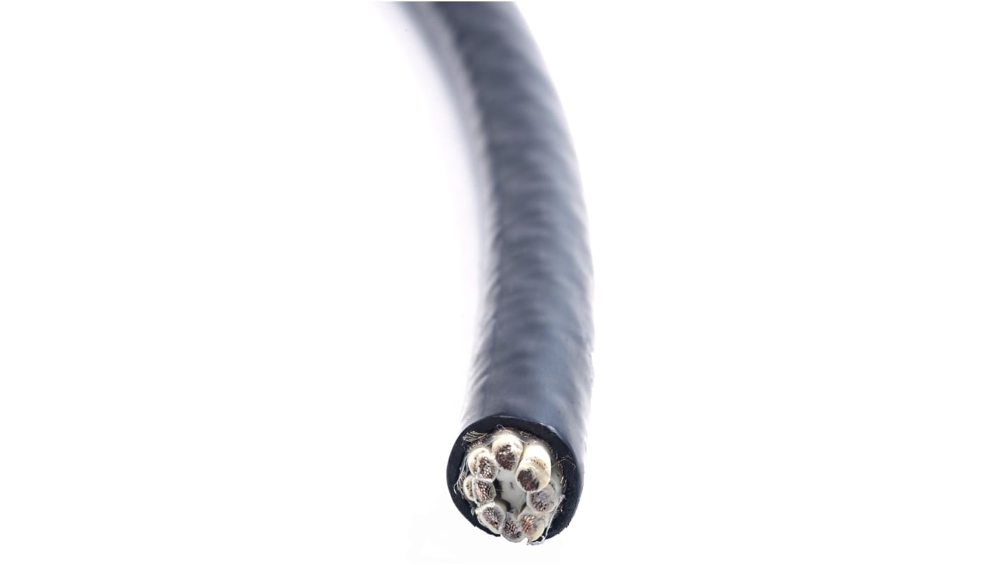 TE Connectivity 100G Series Black 2.5 mm² Harsh Environment Wire, 13 AWG, 37/0.29 mm, Polymer Insulation