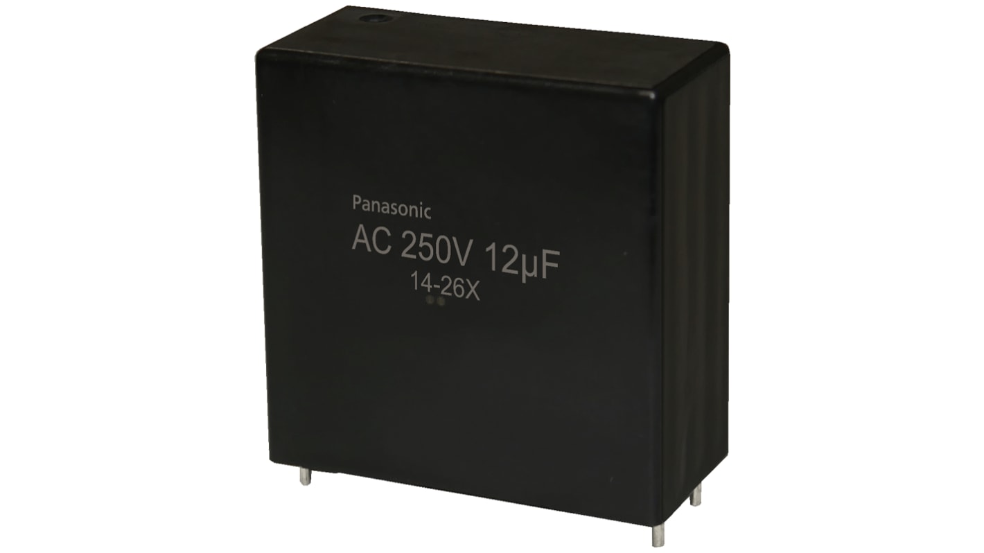 Panasonic EZPQ Metallised Polypropylene Film Capacitor, 250V ac, ±10%, 12μF, Through Hole