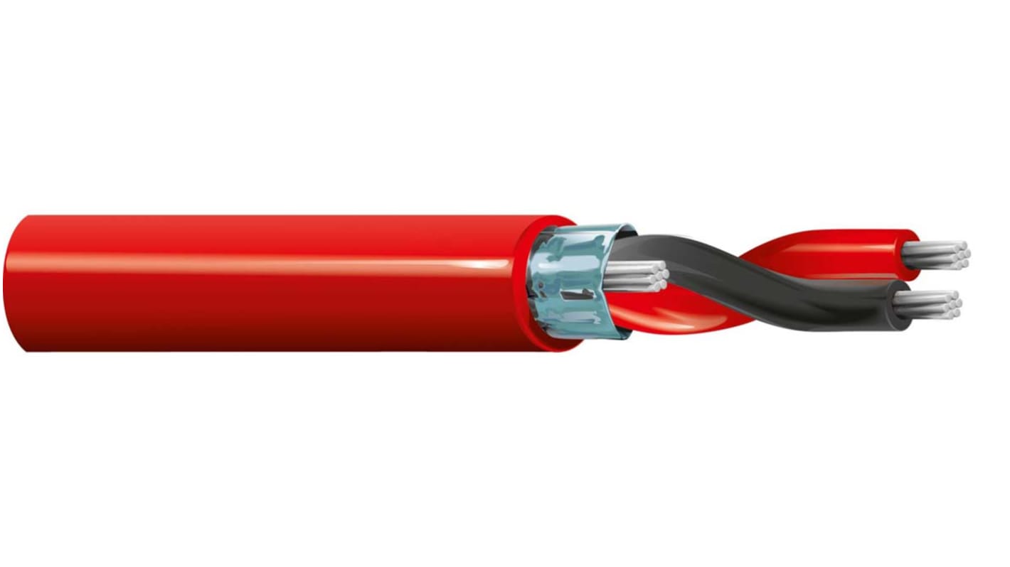 Belden Line level Low Voltage signal Cable, 0.82 mm² CSA, 3.63mm od, 152m, Red