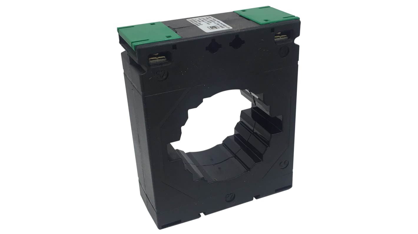 Transformador de corriente Sifam Tinsley Omega, entrada 1000A, ratio: 1000:5, Ø int. 72mm, dim. 104 x 45 x 104 mm