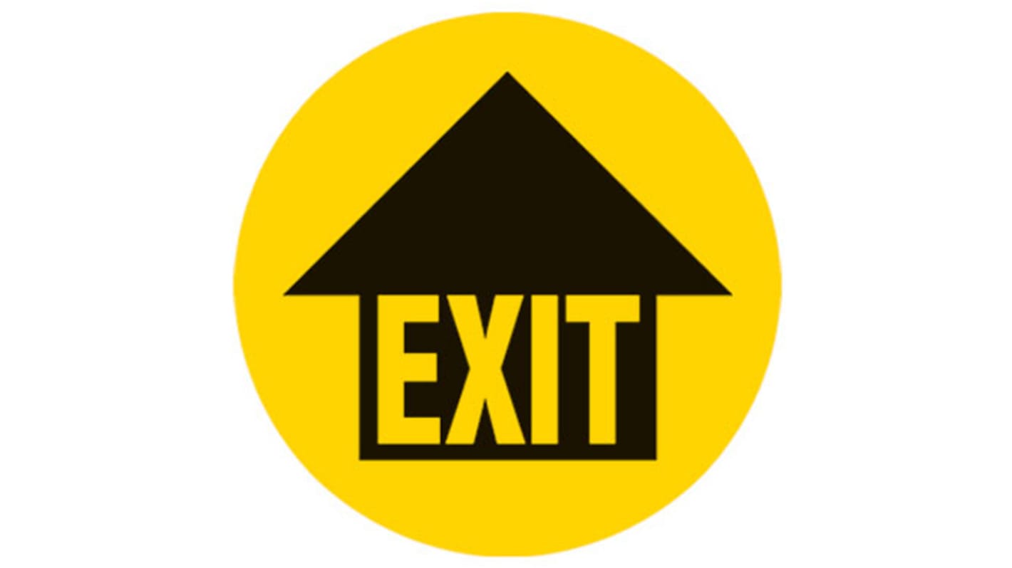 Vinyl Exit, English, Exit Sign
