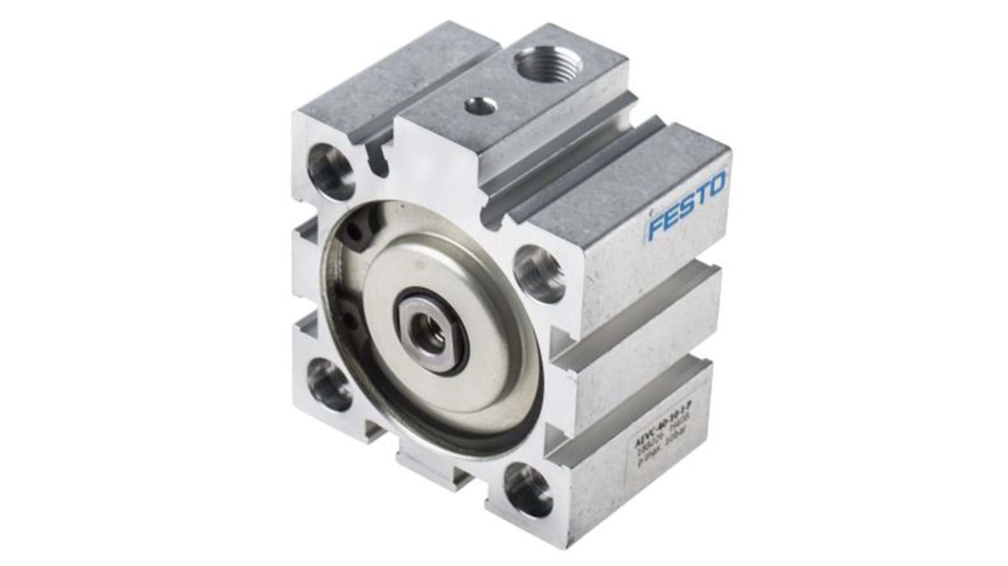 Festo Pneumatic Roundline Cylinder - 188165, 25mm Bore, 25mm Stroke, AEVC Series, Single Acting