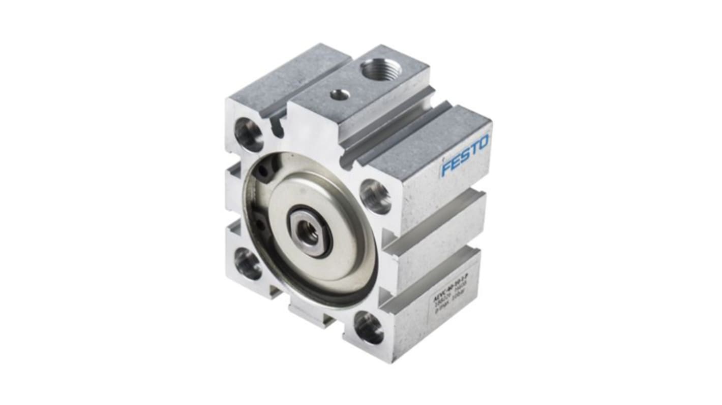 Festo Pneumatic Roundline Cylinder - 188196, 32mm Bore, 10mm Stroke, AEVC Series, Single Acting