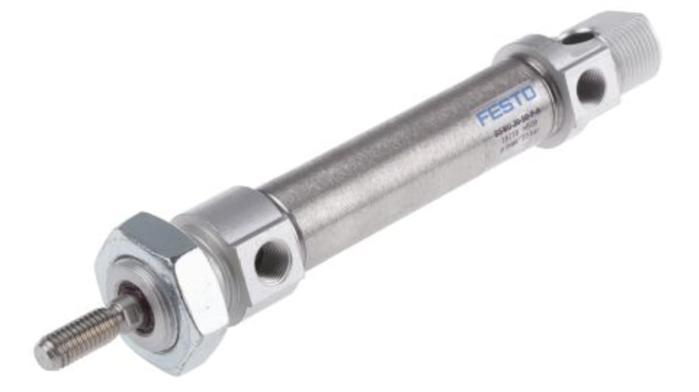 Festo Pneumatic Cylinder - 1908302, 20mm Bore, 60mm Stroke, DSNU Series, Double Acting