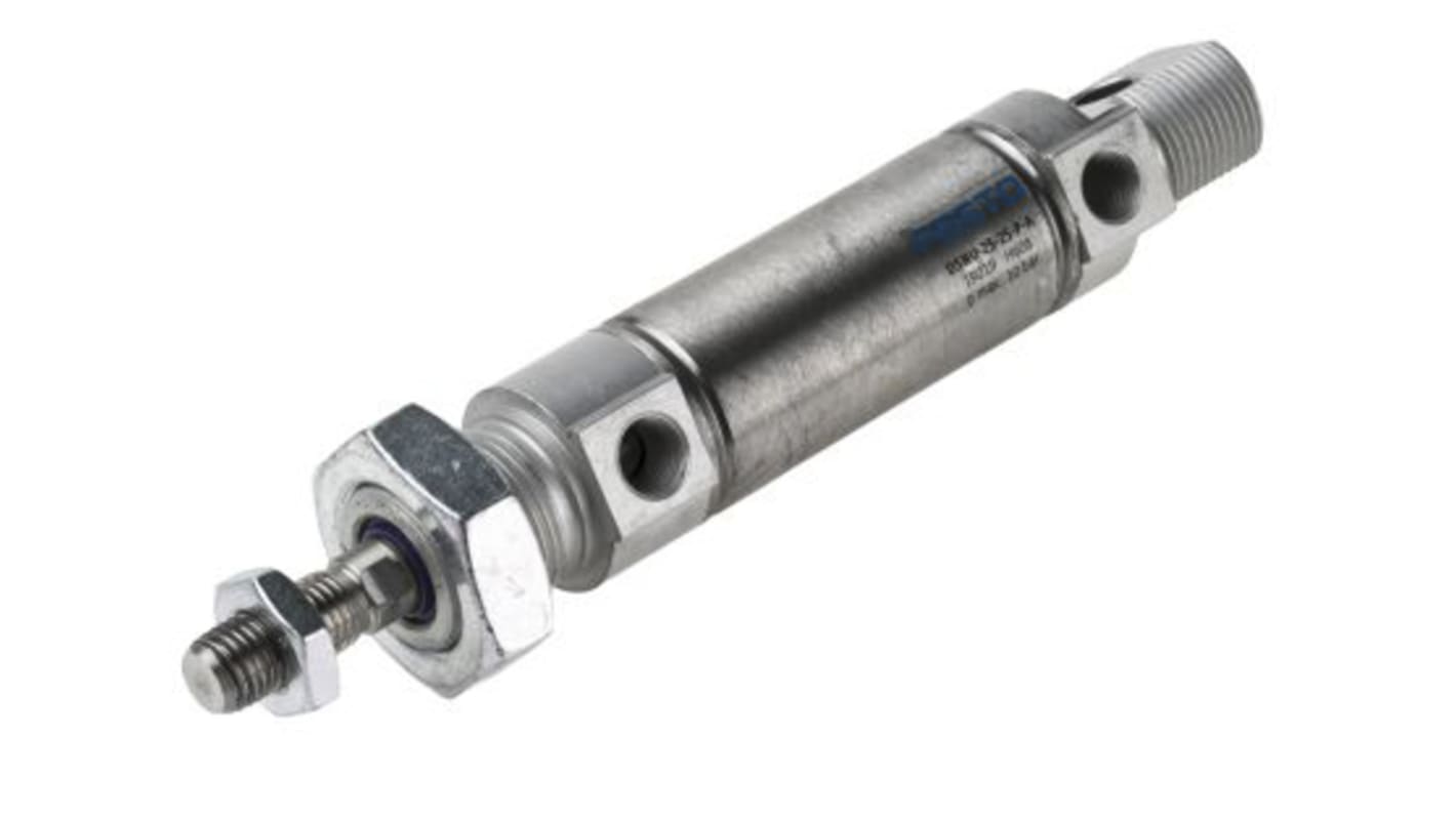 Festo Pneumatic Cylinder - 1908307, 25mm Bore, 30mm Stroke, DSNU Series, Double Acting