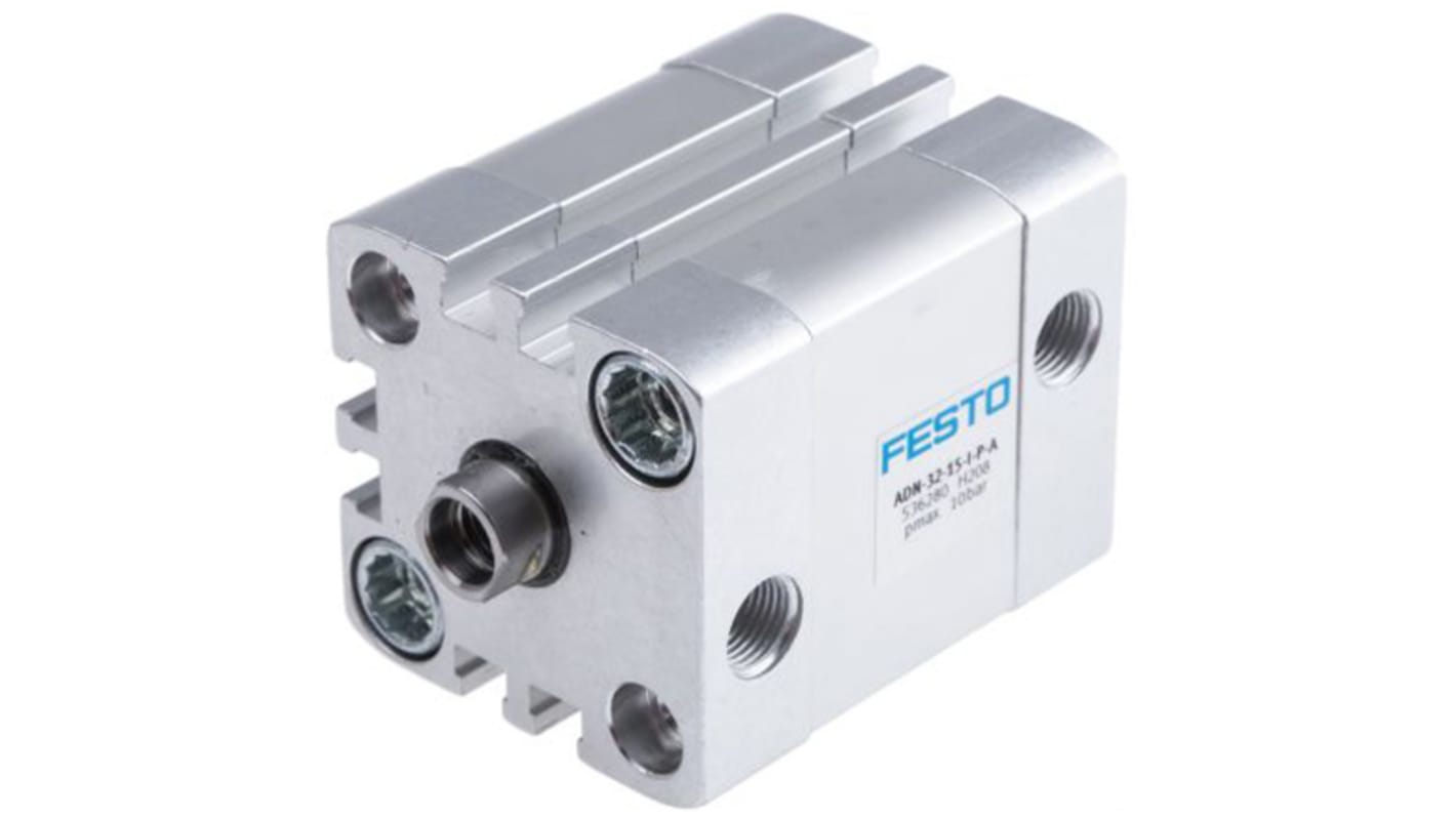 Festo ADN 536322, G 1/8 Pneumatikzylinder doppeltwirkend, Bohrung Ø 50mm / Hub 15mm, bis 10 bar