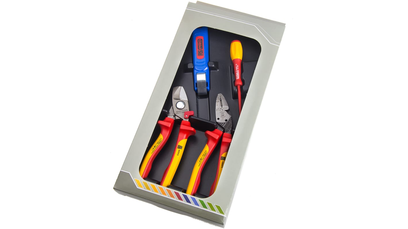 RS PRO 4 Piece Electricians Tool Kit, VDE Approved