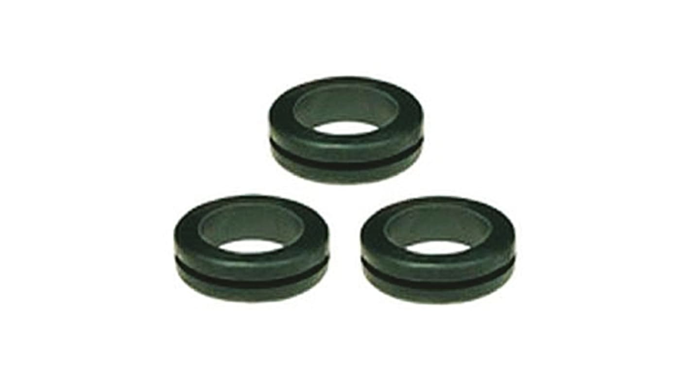 SES Sterling Black PVC 22mm Cable Grommet for Maximum of 14mm Cable Dia.