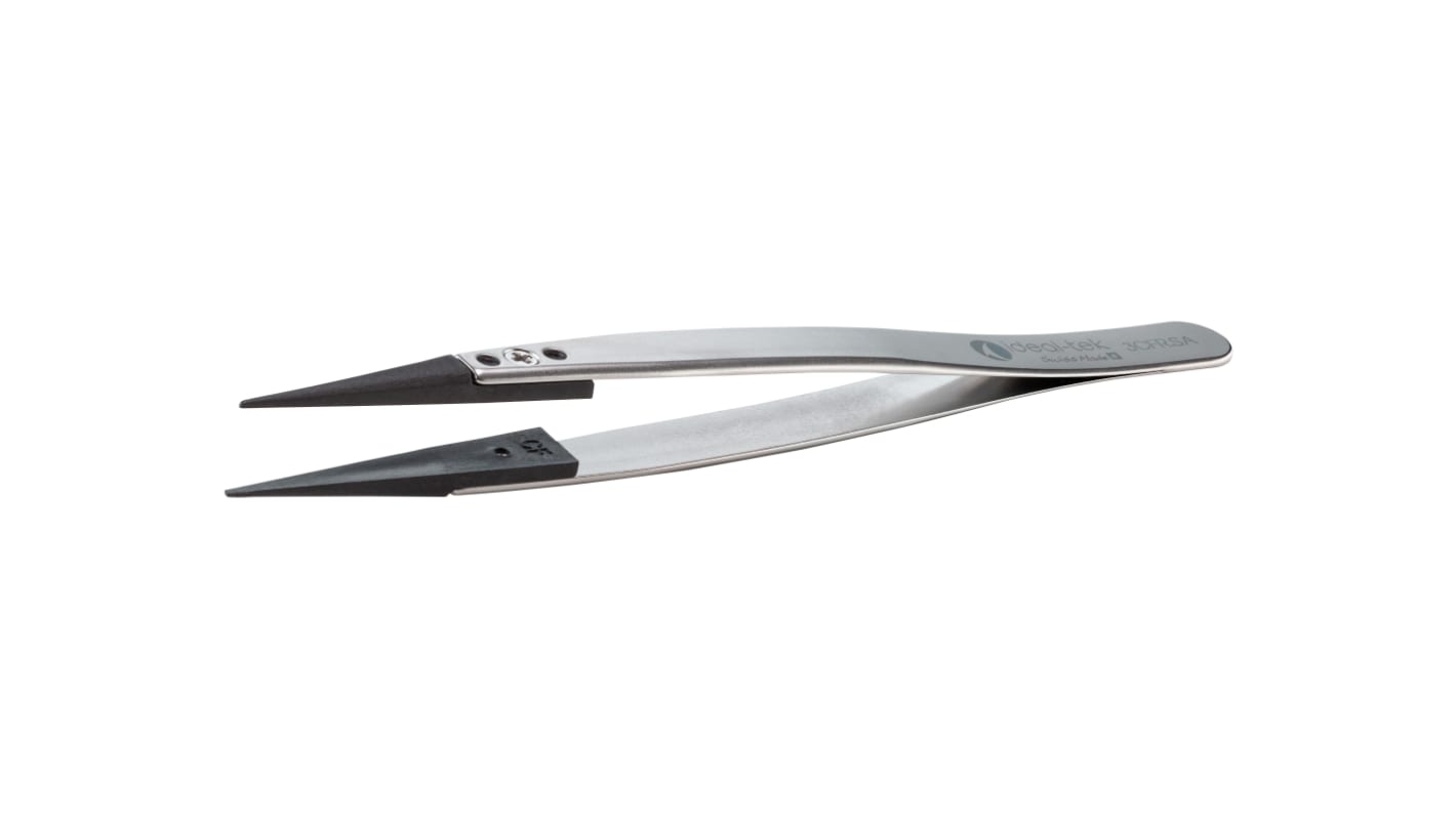 ideal-tek 130 mm, PA66/CF30 (Tip), Stainless Steel (Body), ESD Tweezers