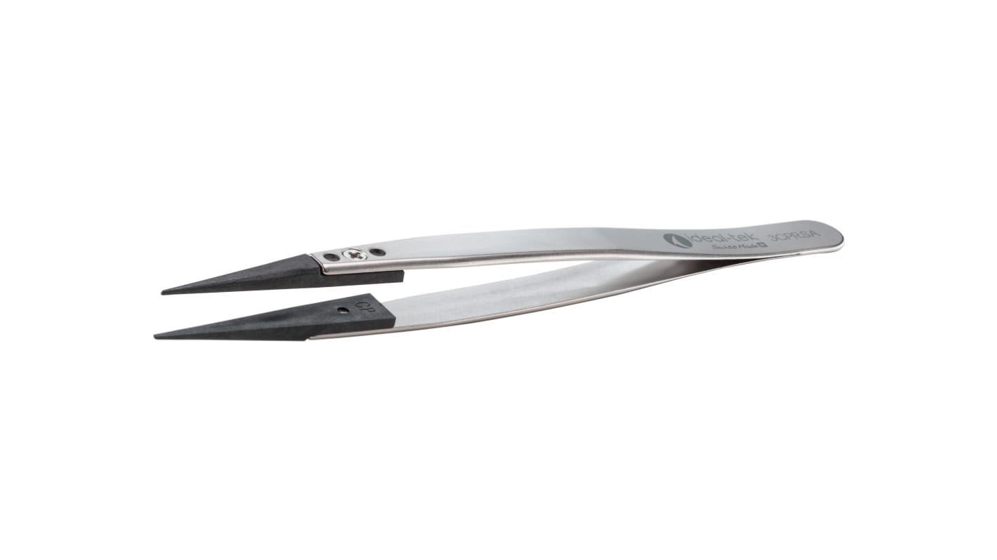 ideal-tek 130 mm, PEEK (Tip), Stainless Steel (Body), ESD Tweezers