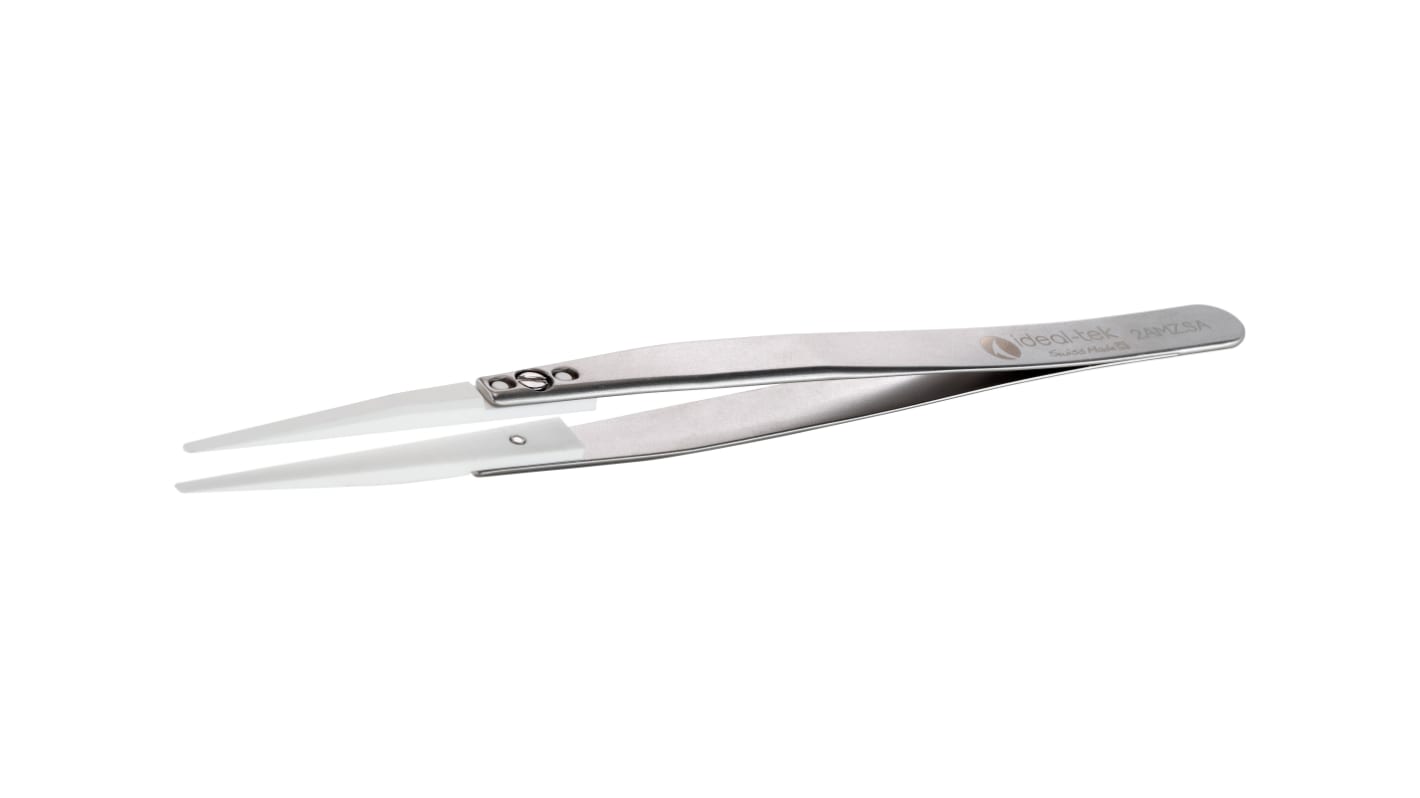 ideal-tek 140 mm, Polyester (Handle), Stainless Steel (Body), Flat; Rounded, Tweezers