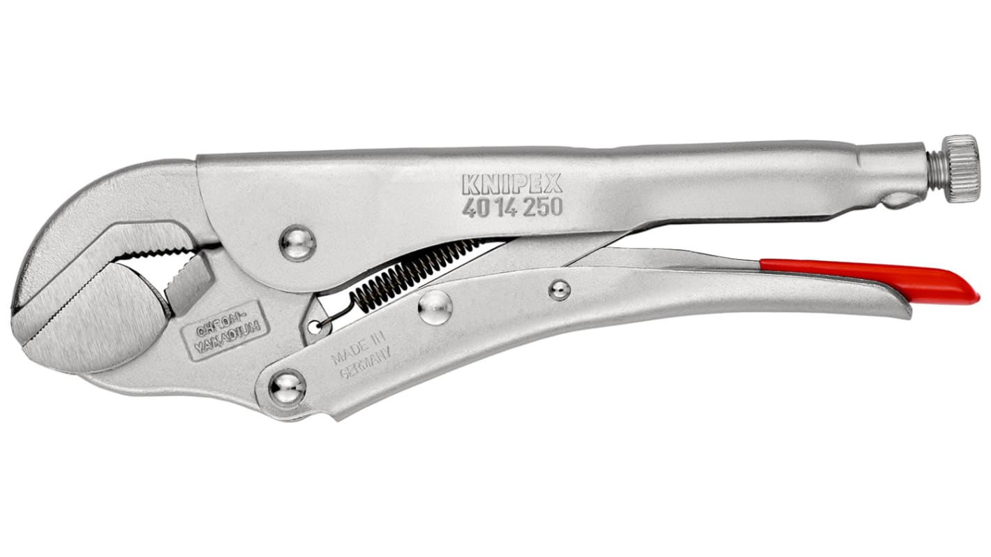 Knipex 40 14 Parallel-Gripzange / Backen 45mm , gebogen 250 mm