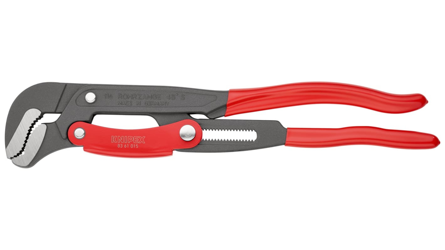 Knipex Pipe Wrench, 420 mm Overall, 60mm Jaw Capacity, Plastic Handle