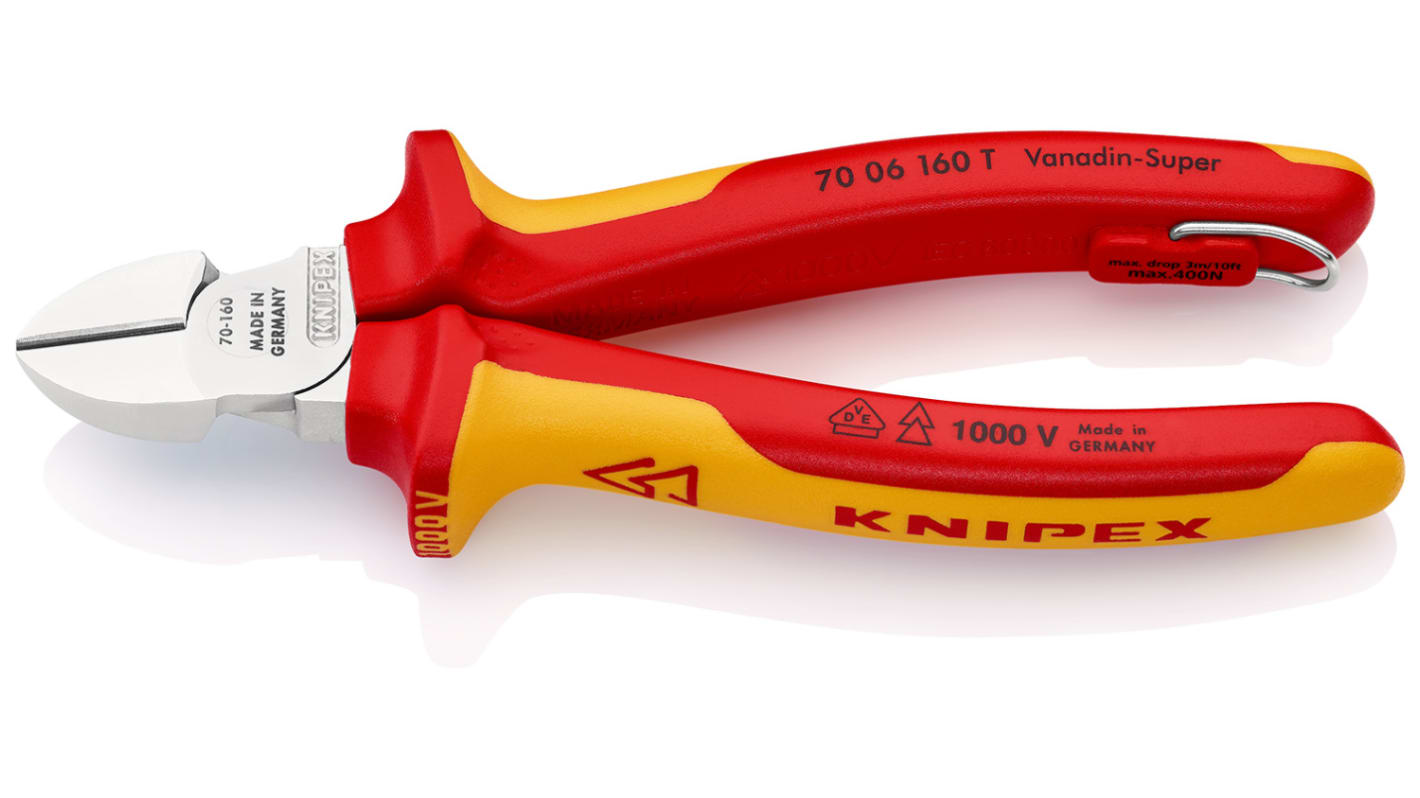 Draper KNIPEX 70 06 160 T VDE Diagonal Cutter, 160mm (25341)