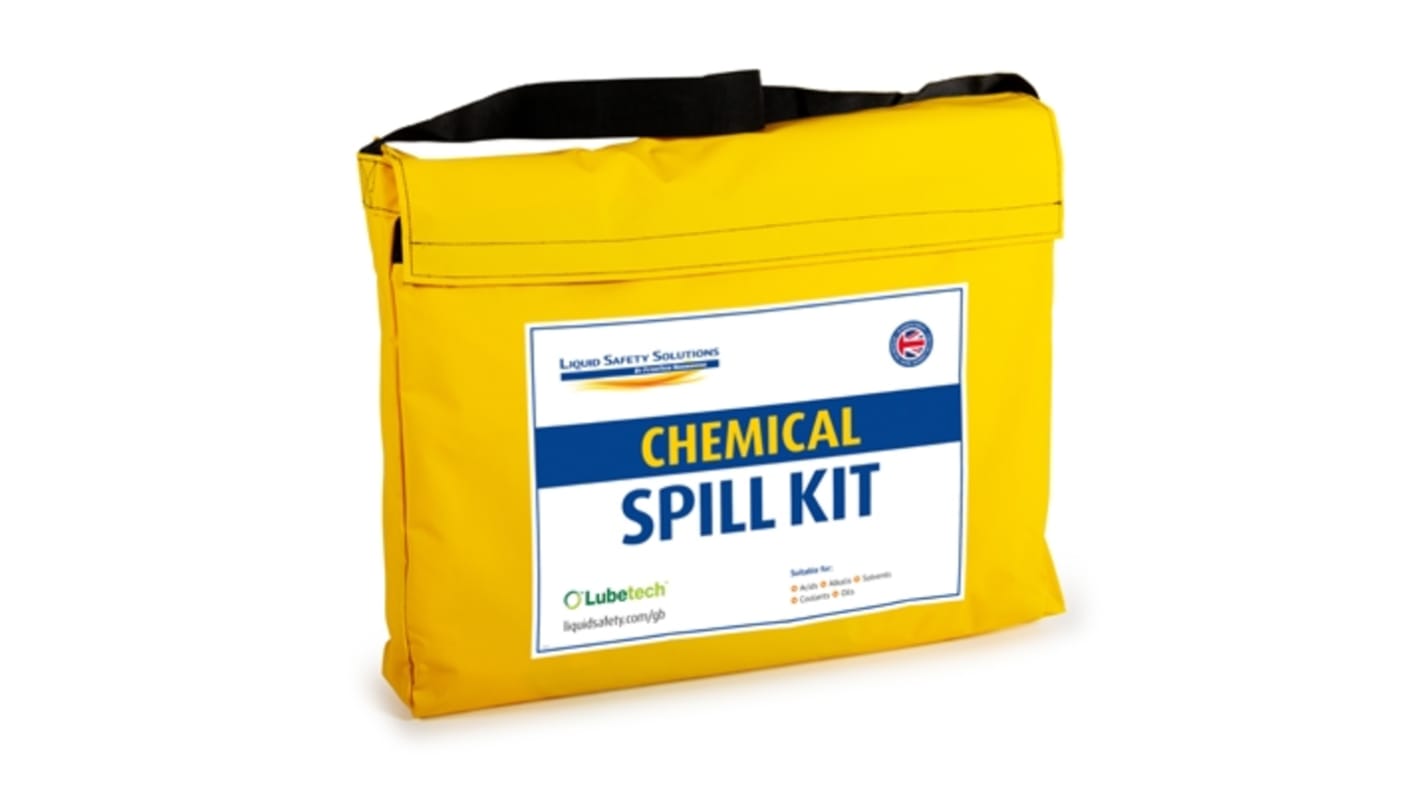 Lubetech Performance Spill Kit Bindemittel-Kit 300 x 130 x 400 mm, Aufnahme bis 50 L, Einsatz in Chemie