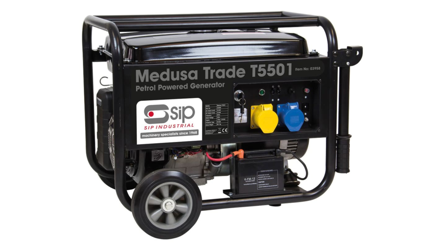 SIP 5000W Generator, 12 V dc, 230V ac Output, 83kg