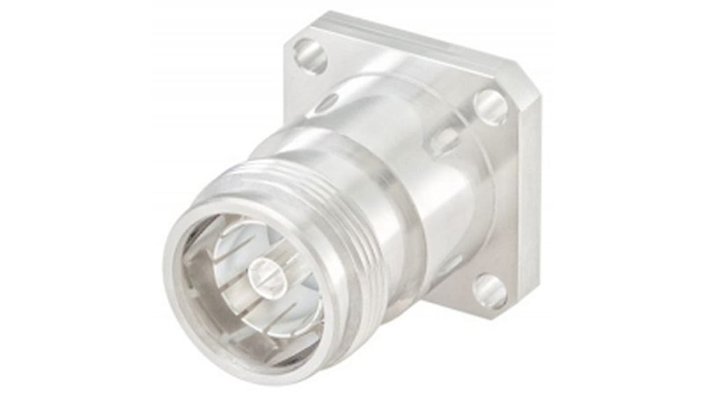 Conector coaxial Rosenberger 64K409-200B1, Hembra, Recta, Impedancia 50Ω, Montaje en Panel, Terminación de Soldador,