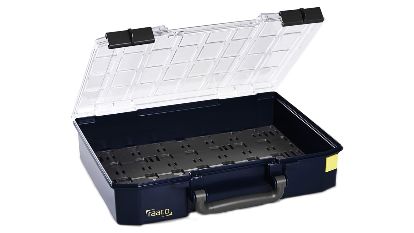 Raaco Carrylite LMS80 4x8-0/DLU Kleinteilebox, Polypropylen Blau, 32 Fächer, 83mm x 337mm x 278mm