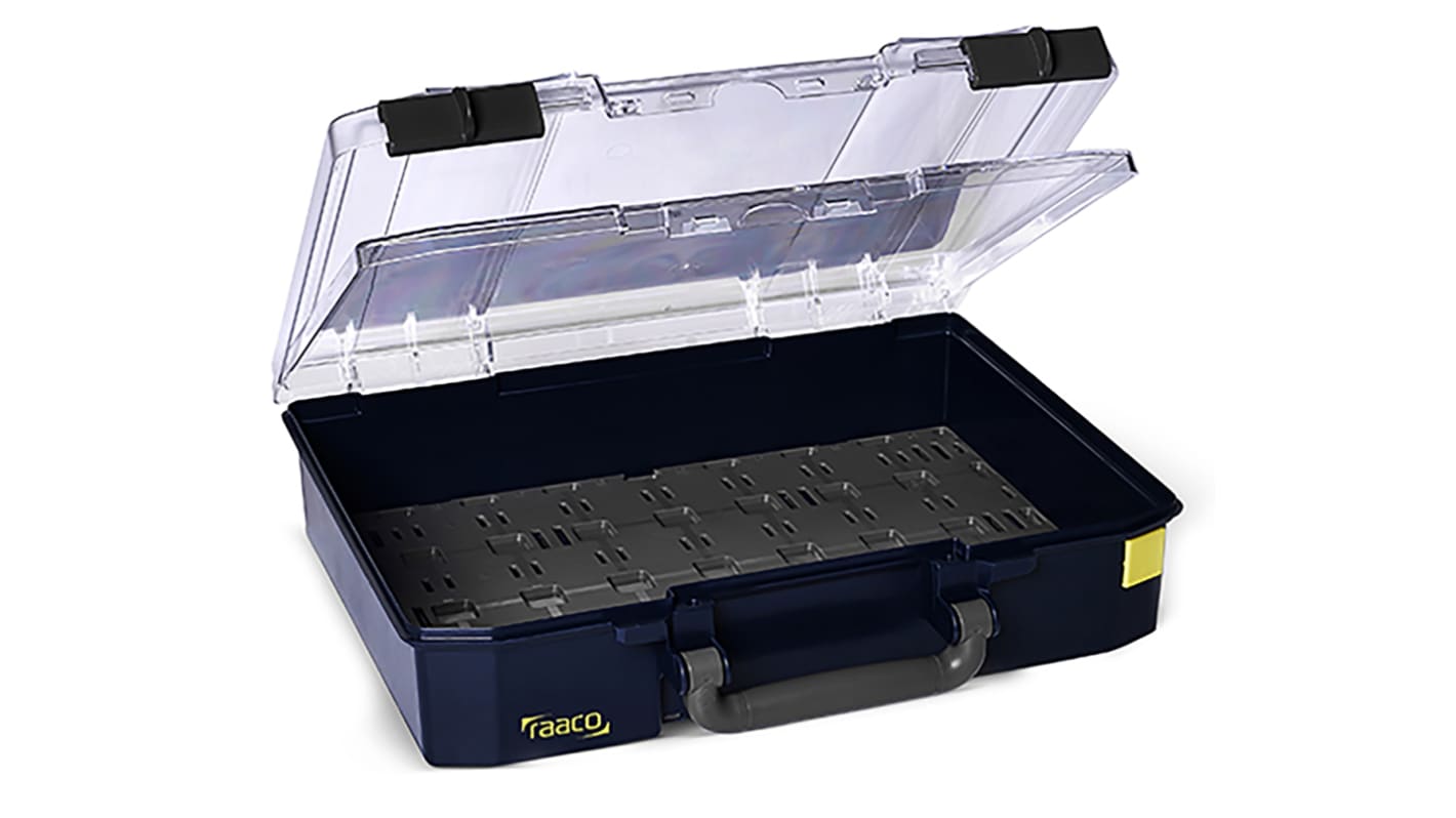 Caja organizadora Raaco de 1 compartimento de Polipropileno Azul, 337mm x 278mm x 83mm