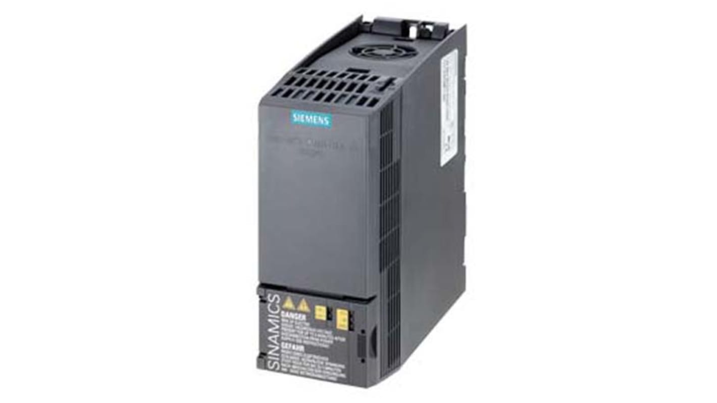 Siemens Inverter Drive, 0.55 kW, 3 Phase, 400 V ac, 2.5 A, 2.9 A, SINAMICS G120C Series