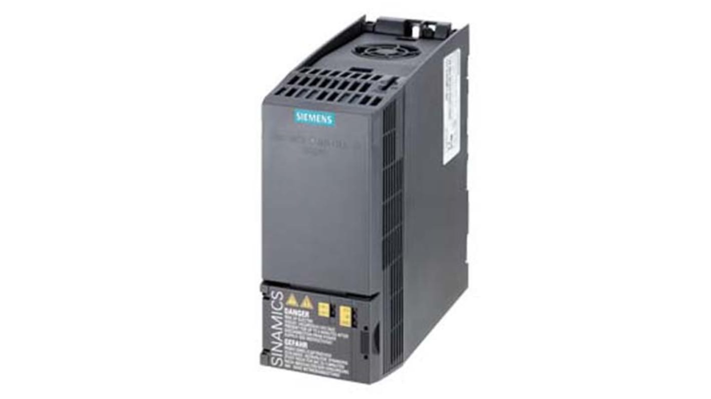 Siemens Inverter Drive, 1.1 kW, 3 Phase, 400 V ac, 4.5 A, 5.5 A, SINAMICS G120C Series