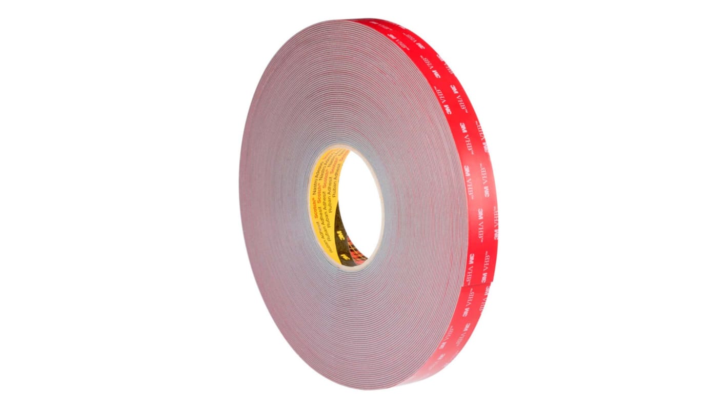 3M GPH-060GF, VHB™ Grey Foam Tape, 25mm x 33m, 0.6mm Thick