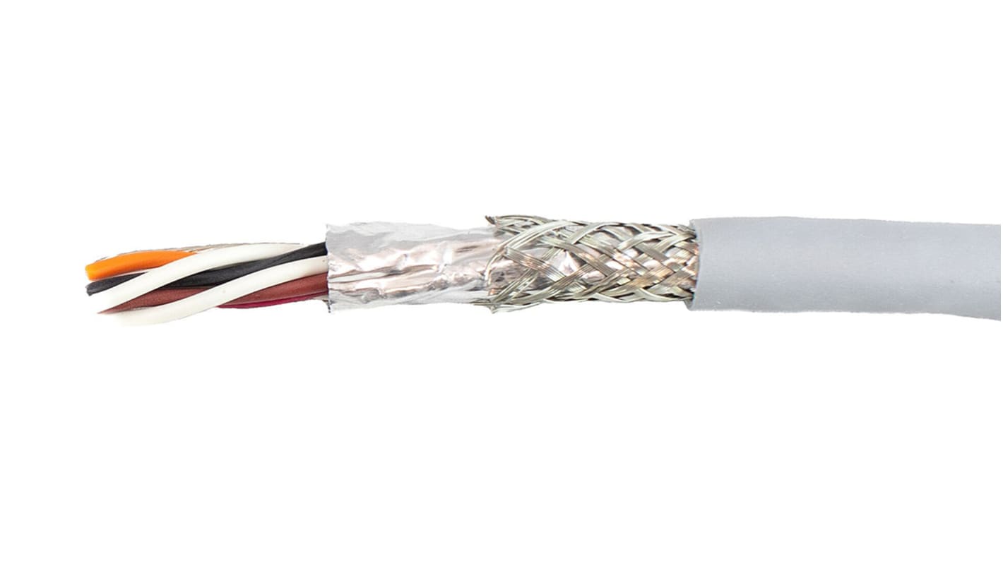 Câble de données Alpha Wire, 4 paires, 8x 0,15 mm² 26 AWG, Blindé, 30m