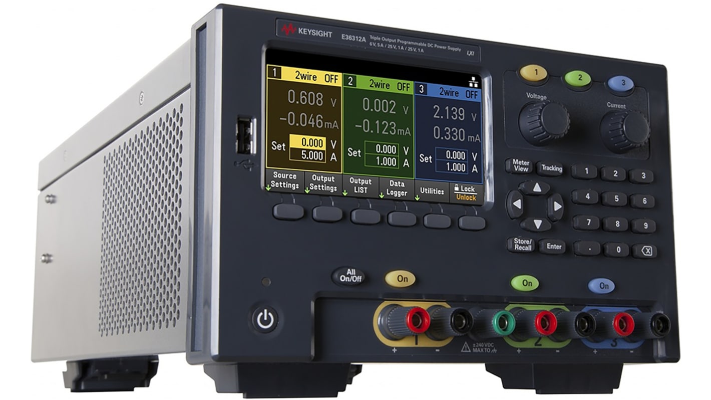 Alimentatore da banco Keysight Technologies, 3 uscite, 0 → 6V, 1A, 80W, Cert. ISO