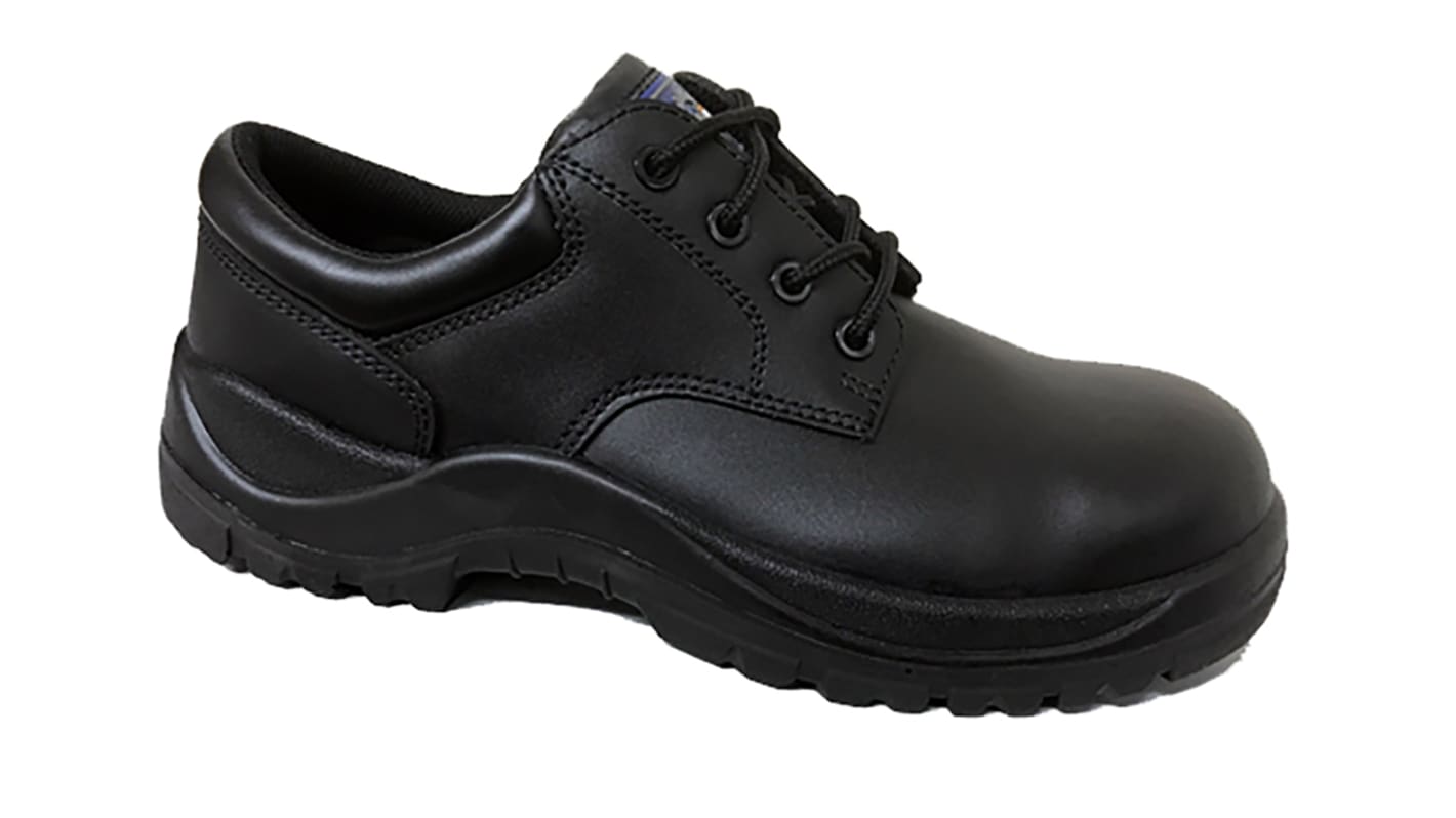 Rockfall Black Fibreglass Toe Capped Safety Shoes, UK 7