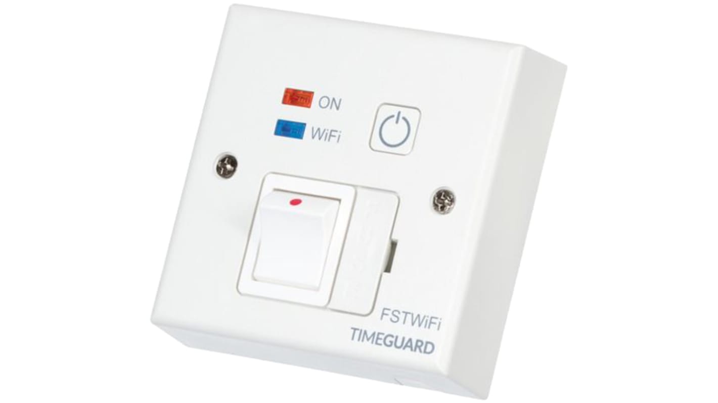 Timeguard FST Gesicherte Abzweigdose 1 Ausbrüche mit Schalter 25mm min. 230V ac 13A BS 1362