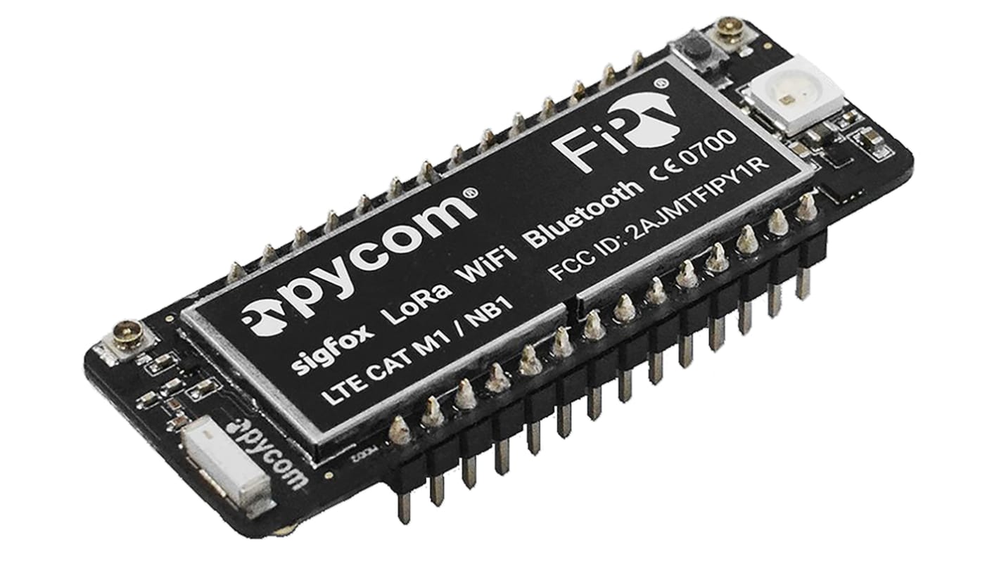 Module de développement de communication et sans fil Pycom FiPy BLE, Dual LTE (Cat M1 and NB-IoT), LoRa, SigFox, WiFi